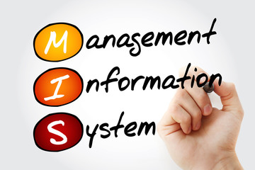 Hand writing MIS Management Information System with marker, acronym concept © dizain