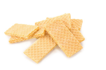 Wafer biscuit  on white background
