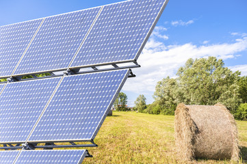 Solar panels to produce green energy.