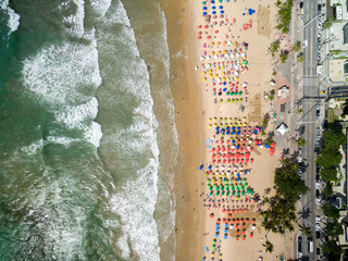 Top View of Boa Viagem Beach, Recife, Pernambuco, Brazil