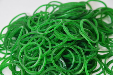 circle plastic band on white background