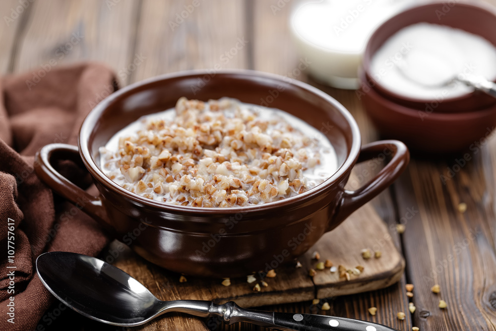 Poster buckwheat porridge