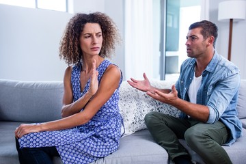 Couple arguing with each other 