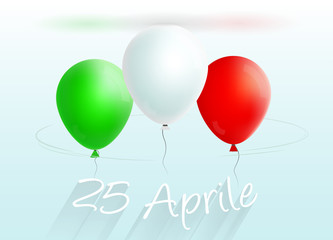 Festa del 25 aprile con palloncini