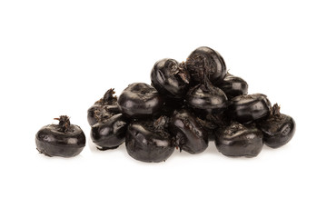 Ground chesnut on white background