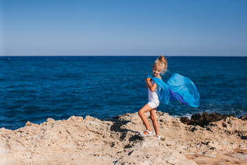 Beautiful girl on the seashore