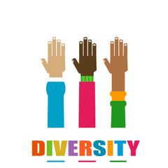 Fototapeta premium diversity hands raised