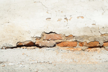 Old plaster and bricks