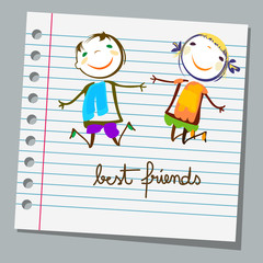 notebook paper best friends
