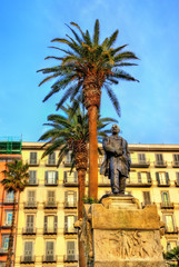 Statue of Giovanni Nicotera on Piazza Vittoria in Naples