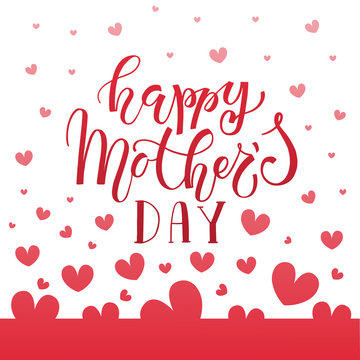 Happy Mother's Day lettering typography poster