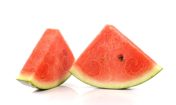 Watermelon , Watermelon slice on white background.