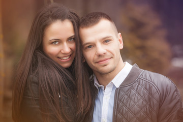 Portrait of a happy couple laughing at camera