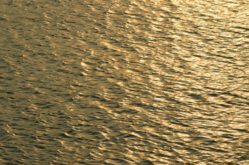 Sea waves  at sunset