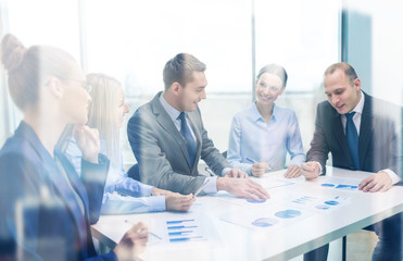 smiling business team at meeting