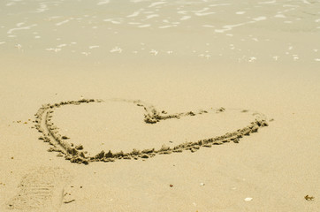 hearts in the sand