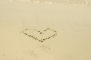 hearts in the sand