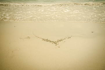 hearts in the sand