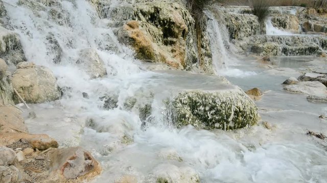 natural thermal springs in Saturnia, Italy