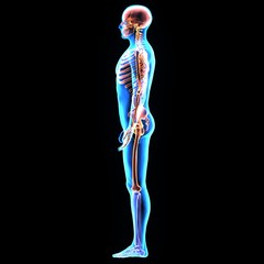 3D illustration  skeleton anatomy