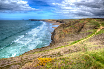 South West Coast Perranporth North Cornwall England UK