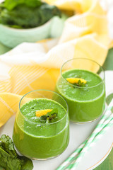 Spinach smoothie  with mint.