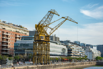 crane in Puerto Madero, Buenos Aires, Argentina