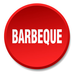 barbeque red round flat isolated push button