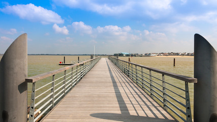 modern pontoon bridge