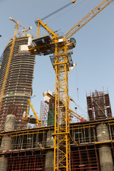 Fototapeta na wymiar building of skyscraper in Dubai city