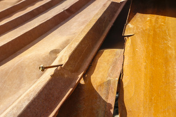 Corroded rusty iron surface