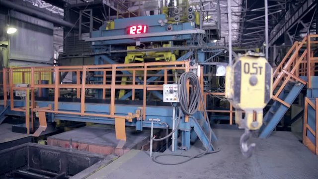 Plant at a heavy industrial factory.  HD.