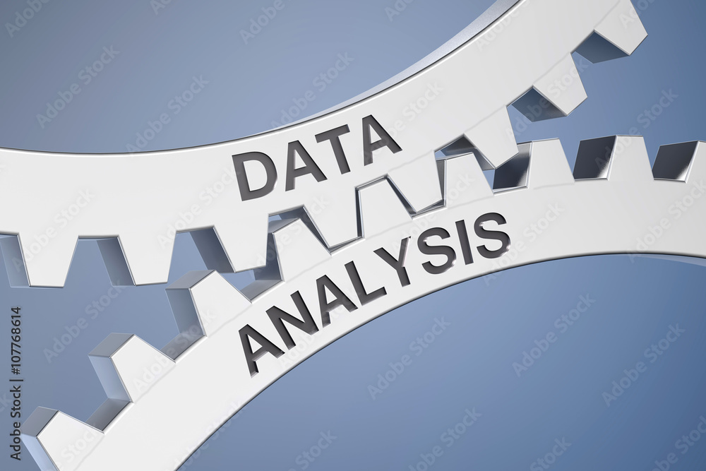 Wall mural Cogwheel / Data Analysis