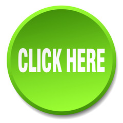 click here green round flat isolated push button