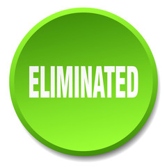 eliminated green round flat isolated push button