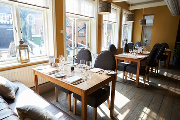 Empty Interior Of Contemporary Restaurant