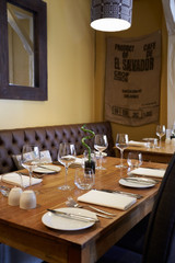 Empty Interior Of Contemporary Restaurant