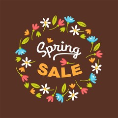 Spring sale. Vector illustration.