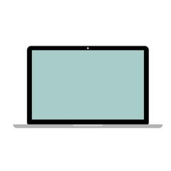 Modern laptop icon isolated on white background. Vector flat laptop icon.