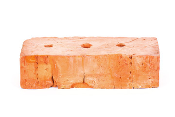 Red brick on a white background.