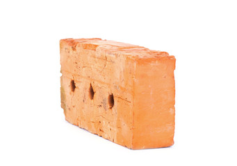 Red brick on a white background.