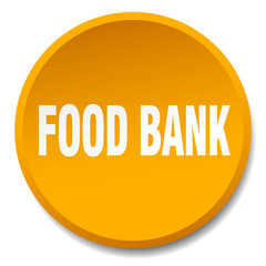 food bank orange round flat isolated push button
