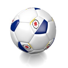 Obraz premium Football soccer ball with a national flag texture