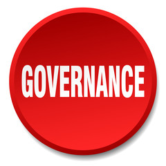 governance red round flat isolated push button