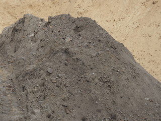 Sand und Erde auf Baustelle