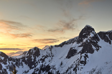 Mountain Peak during sunrise