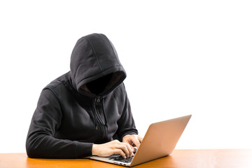 .Hackers programmer look and search data