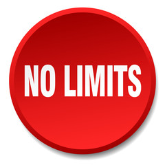no limits red round flat isolated push button