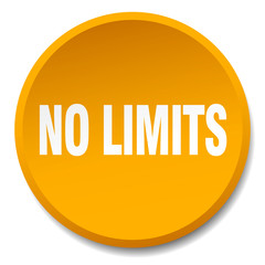 no limits orange round flat isolated push button