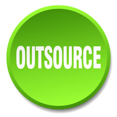 outsource green round flat isolated push button